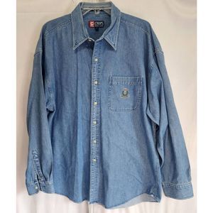 Chaps Ralph Lauren Vintage Denim Button up Long Sleeve Size L Shirt